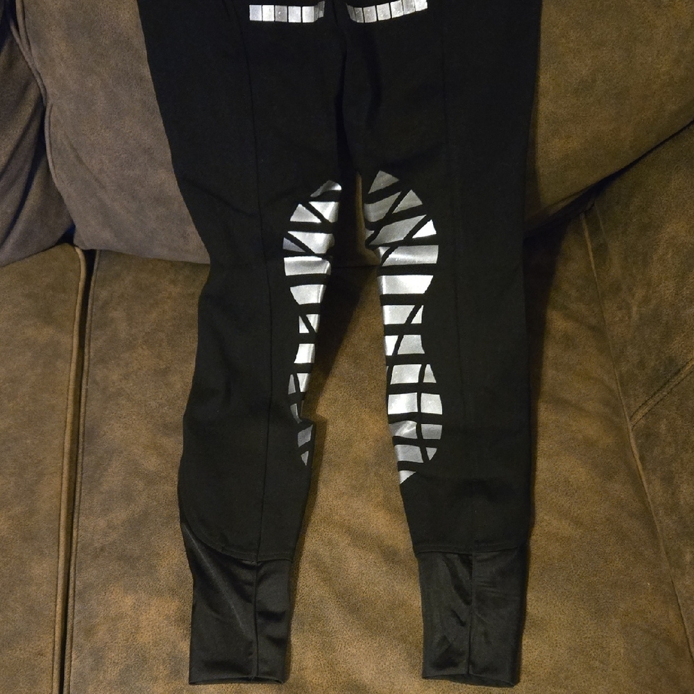 HR Farm Womens Equestrian Pants Full Seat Silicone Grip Breeches Black Size 24 - Picture 8 of 10